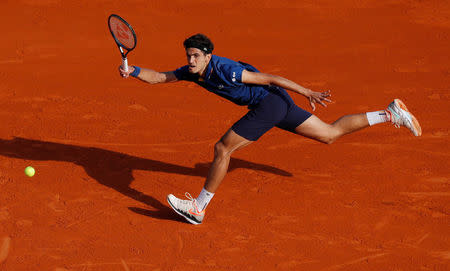 Tennis - ATP - Monte Carlo Masters - Monte-Carlo Country Club, Monte Carlo, Monaco - April 17, 2018 Pierre-Hugues Herbert of France in action during his second round match against Bulgaria's Grigor Dimitrov REUTERS/Eric Gaillard