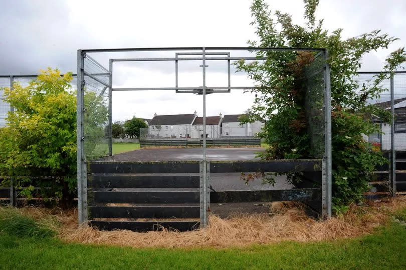 The MUGA next to Kirklandneuk Pavilion in Renfrew