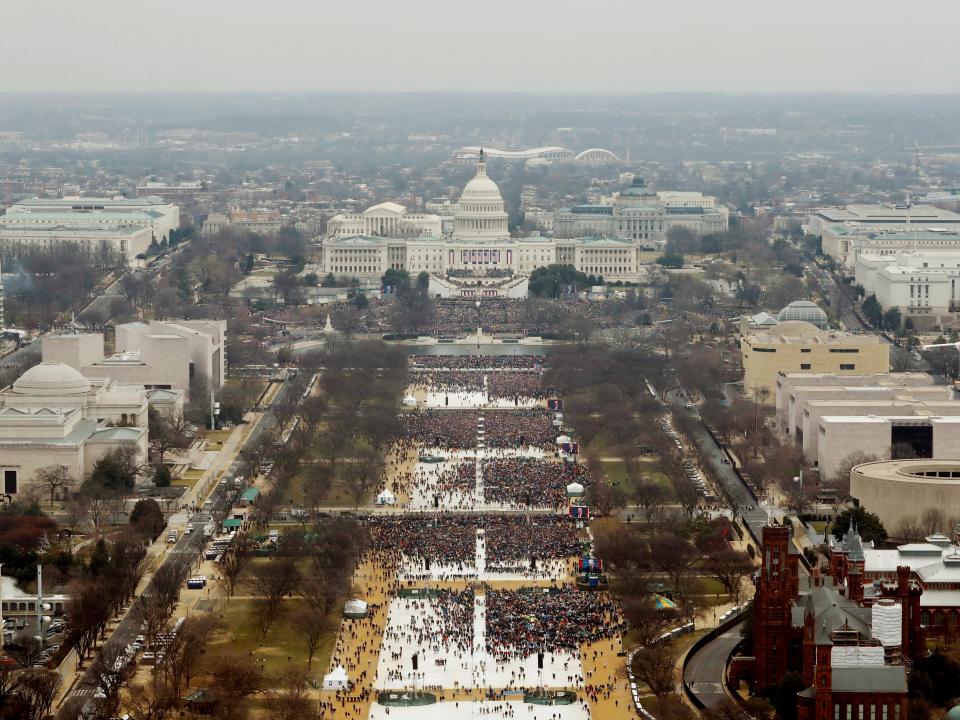 Donald Trump’s inauguration as the 45th president of the United States at the US Capitol in Washington DC, 20 January, 2017Reuters