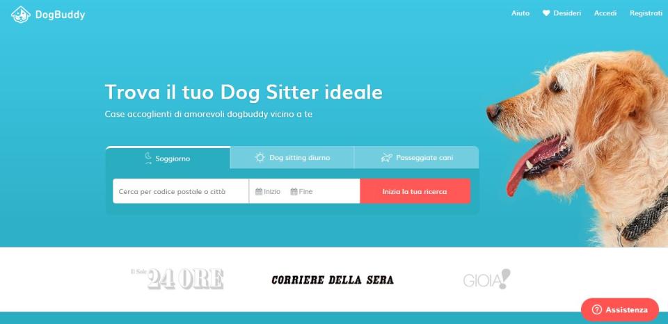 <p>Cominciamo ad esempio da DogBuddy: il sito mette in relazione i dogsitter con i proprietari degli animali, offrendo un servizio del tutto simile a quello di Airbnb: si lascia il cane per il periodo necessario a privati cittadini o a gruppi di persone con esperienza. Anche solo per qualche ora, con la possibilità di ricevere foto aggiornamenti della giornata che passa il caro animale. (AP) </p>