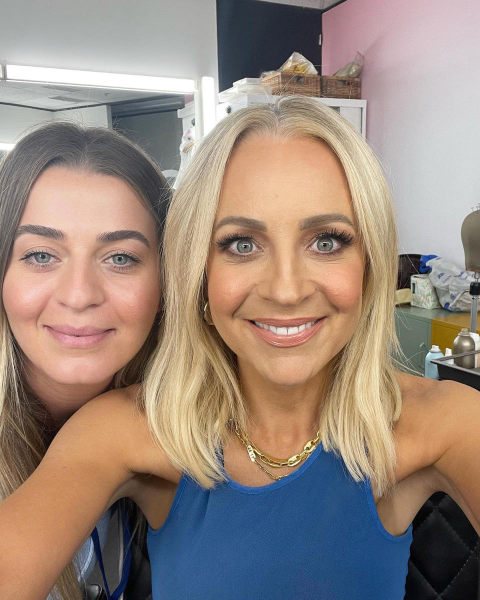 Carrie Bickmore and makeup artist Lorie Bekiri