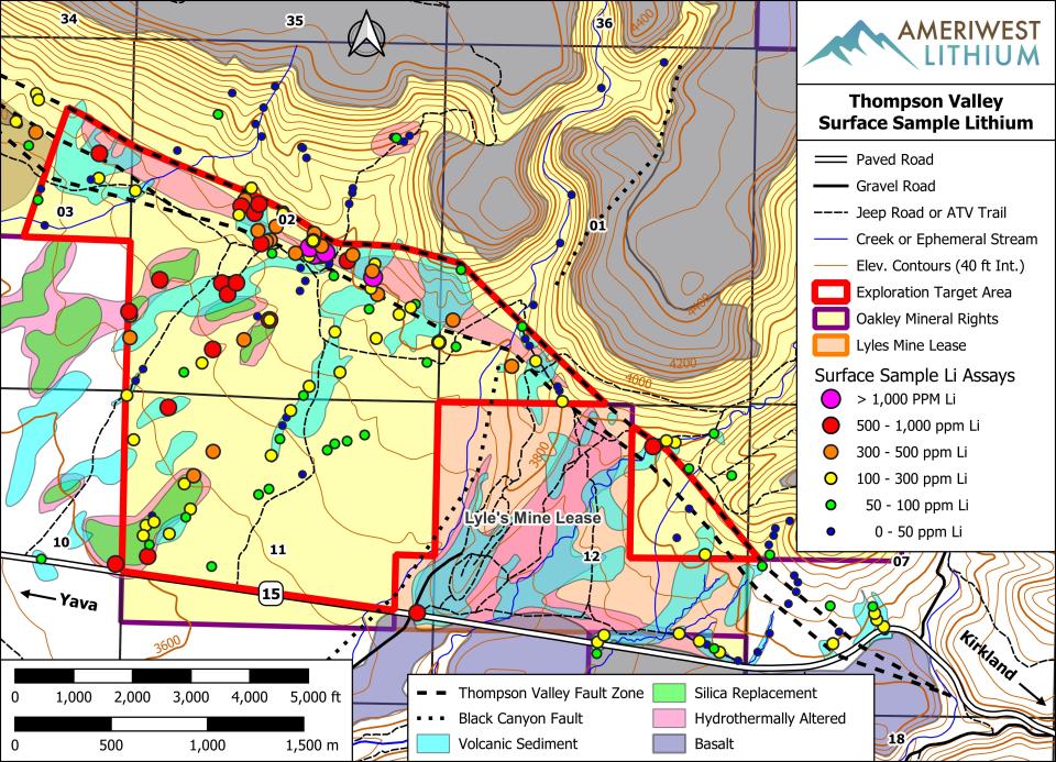 TV Surface Li Assays & Target Area