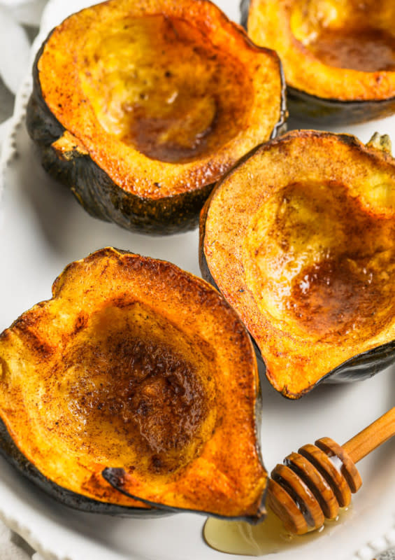 <p>Spend With Pennies</p><p>A little butter and honey, and a sprinkling of cinnamon make instantly elevates roasted acorn squash. </p><p><strong>Get the recipe: <a href="https://www.spendwithpennies.com/honey-butter-roasted-acorn-squash/" rel="nofollow noopener" target="_blank" data-ylk="slk:Honey Butter Roasted Acorn Squash;elm:context_link;itc:0;sec:content-canvas" class="link ">Honey Butter Roasted Acorn Squash</a></strong></p><p><strong>Related: <a href="https://parade.com/846810/kathyhester/15-butternut-squash-recipes-that-are-perfect-for-a-fall-dinner/" rel="nofollow noopener" target="_blank" data-ylk="slk:15 Butternut Squash Recipes Perfect For Fall;elm:context_link;itc:0;sec:content-canvas" class="link ">15 Butternut Squash Recipes Perfect For Fall</a></strong></p>