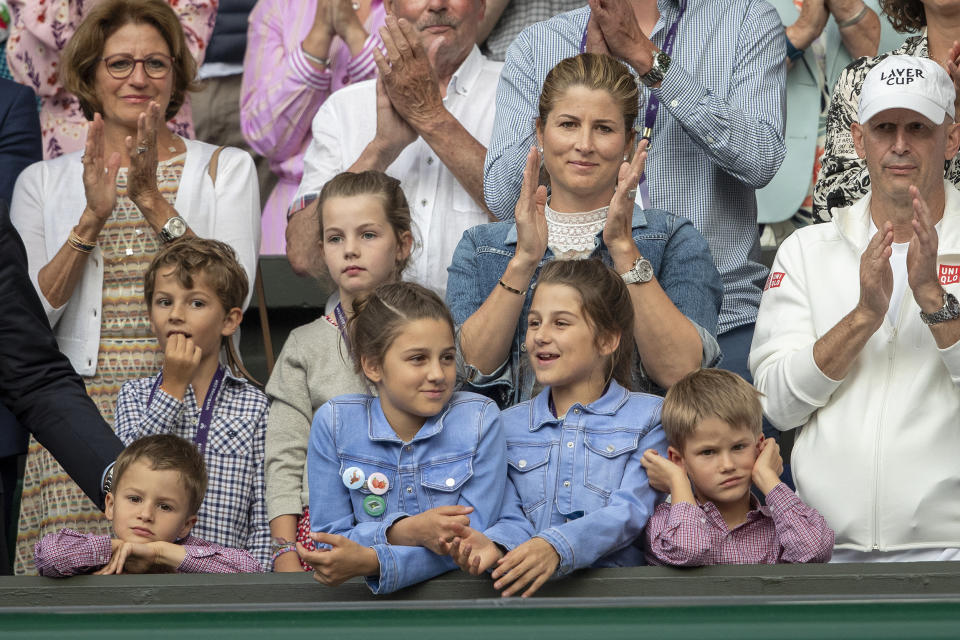 Mirka Federer, wife of Roger Federer with their children (Tim Clayton / Corbis via Getty Images)