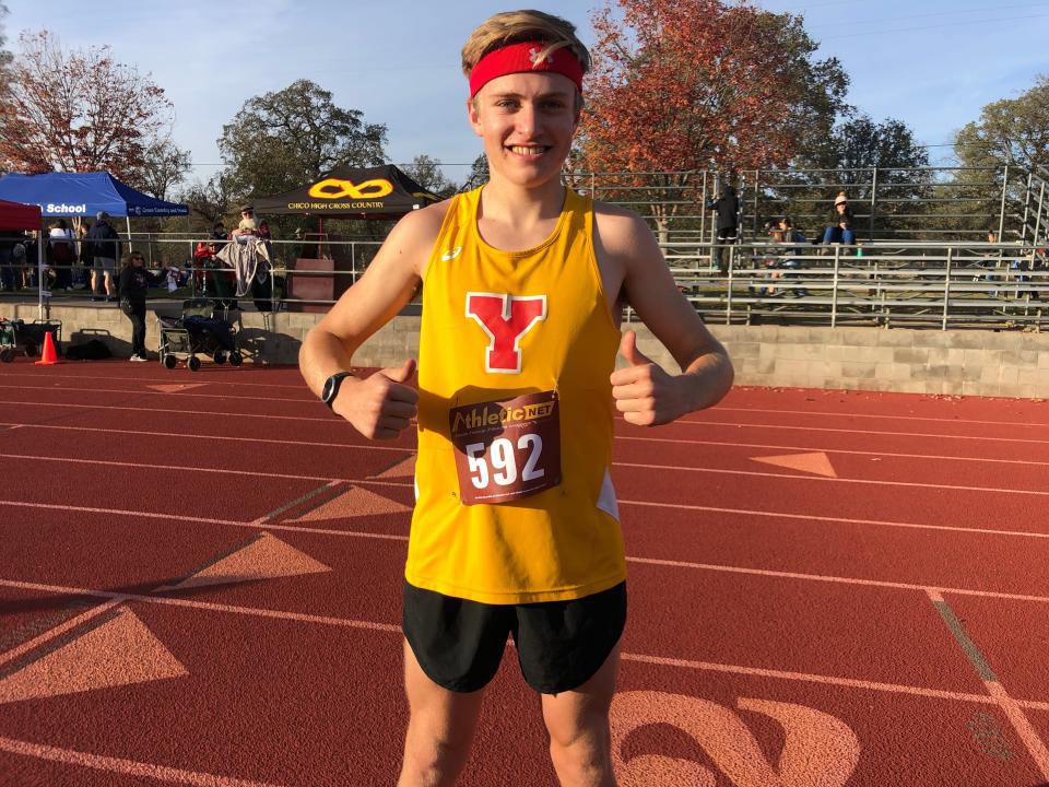 Yreka junior Henry Baun won the CIF Northern Section cross country title at West Valley High School on Nov. 10.