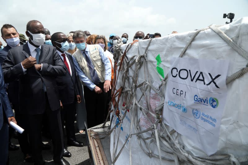 FILE PHOTO: Ivory Coast receives second batch of COVID-19 vaccines from COVAX scheme