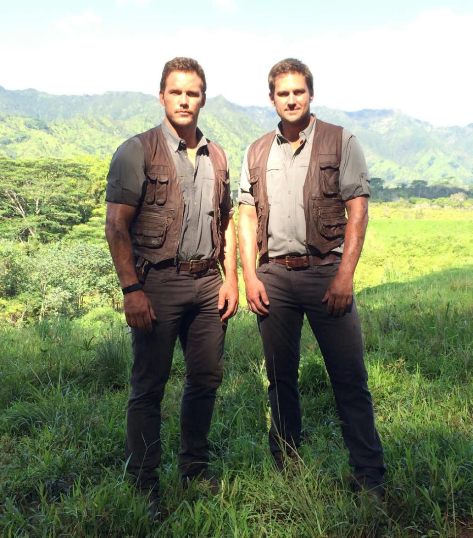 <p>Since Pratt is taken, maybe his double, Tony McFarr, is free to date? Both are spotted on location during filming for the 2015 megahit <i>Jurassic World</i>.</p><p><i>(Photo: Instagram)</i></p>