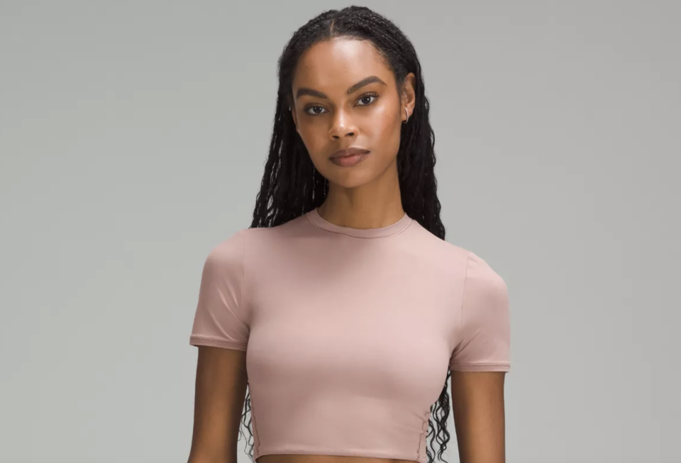 Wundermost Ultra-Soft Nulu Crewneck Cropped T-Shirt. (PHOTO: Lululemon)