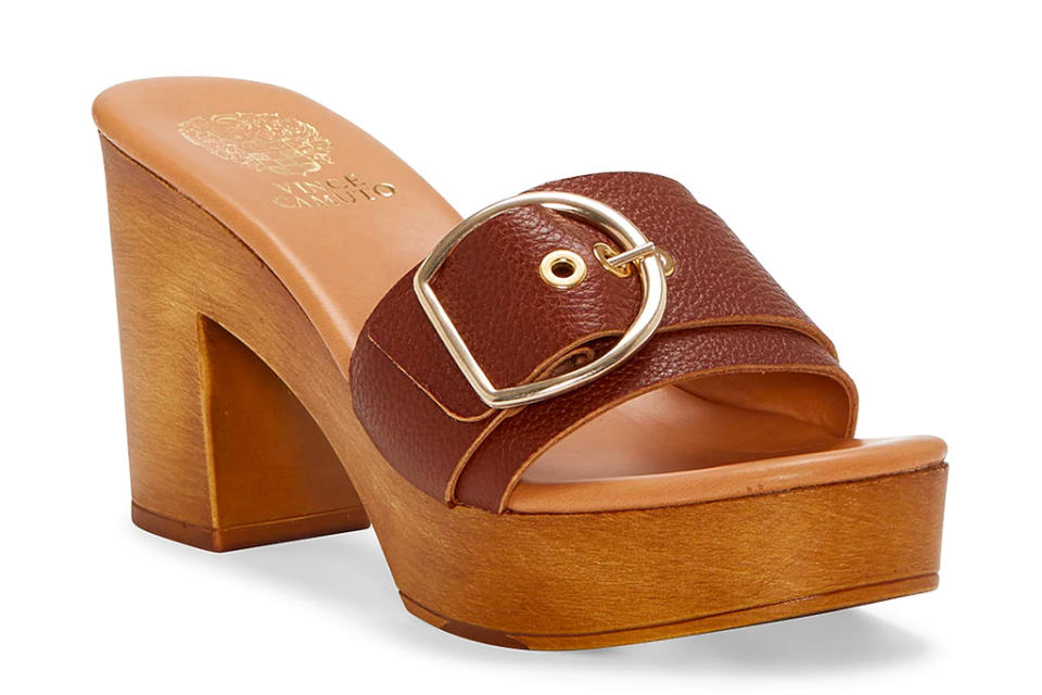 platform sandals, wood, vince camuto