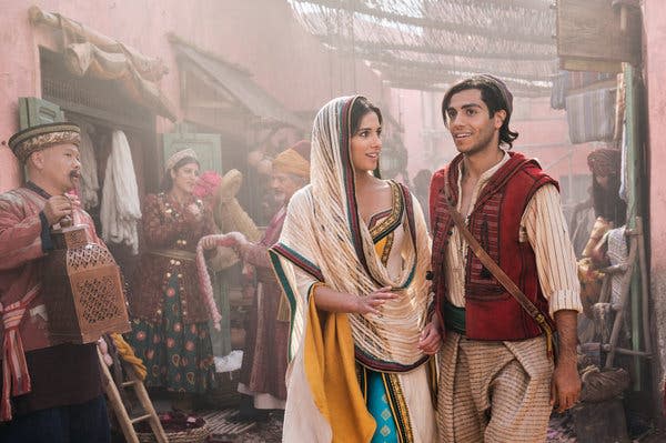 Naomi Scott and Mena Massoud in Aladdin (Credit: Disney)