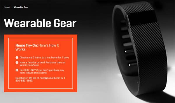 Lumoid's Wearable Gear Service Lets You Try Before You Buy