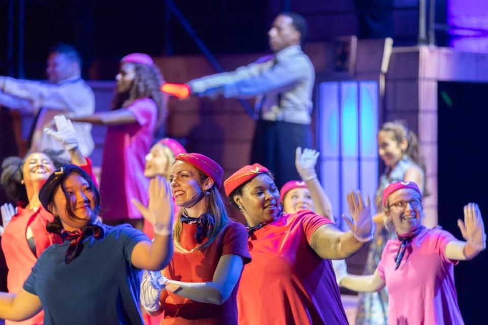 The cast of, “It’s a Grand Night for Singing!” rehearse at the Singletary Center for the Arts on the University of Kentucky campus in Lexington, Ky., on Tuesday, June 4, 2024.