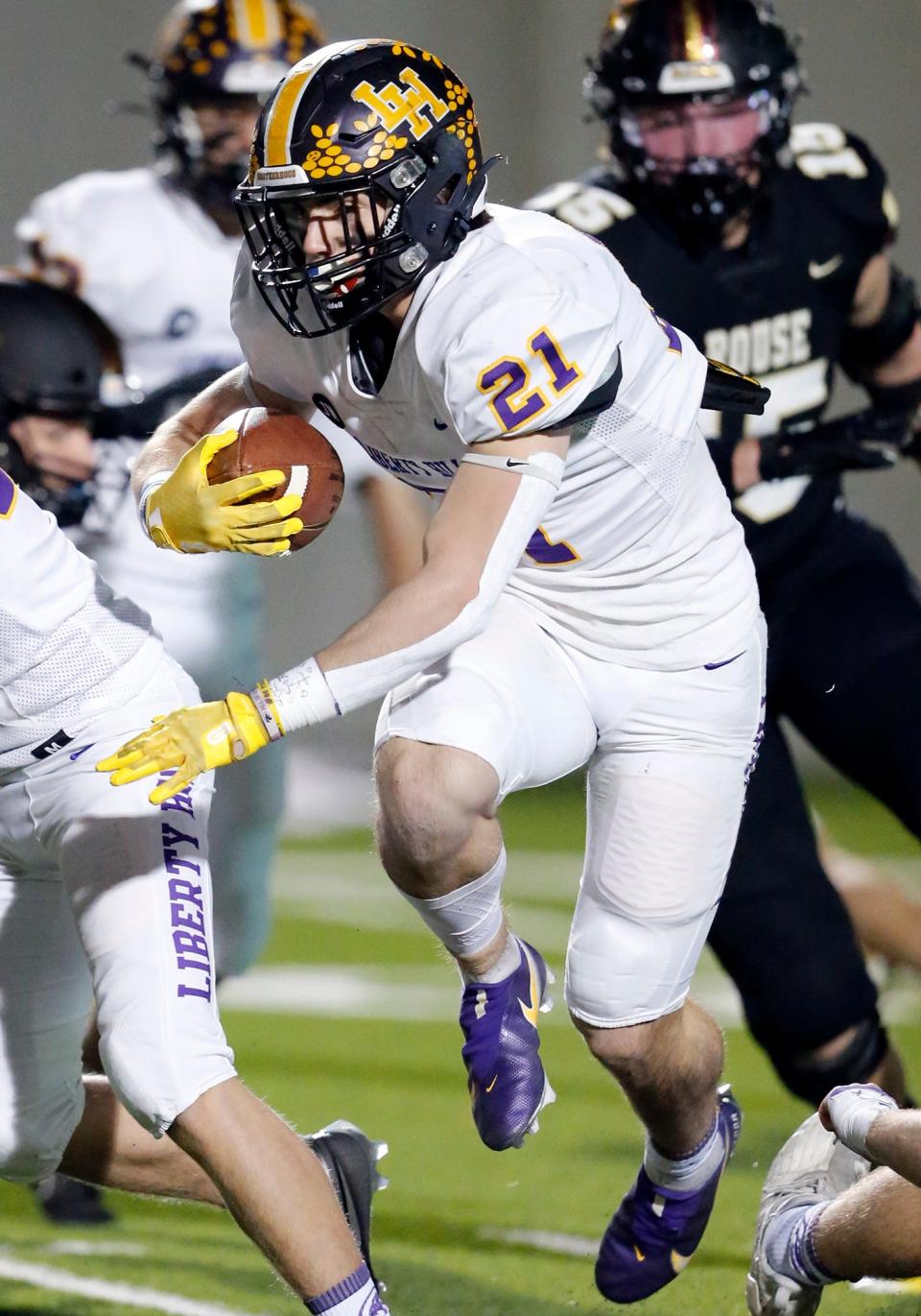 Liberty Hill running back Noah Long leads Austin-area rushers with 1,078 yards this season.