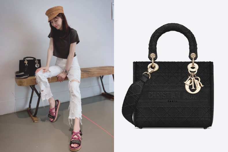 ▲DIOR 中碼 LADY D-LITE 手袋，NT.145,000