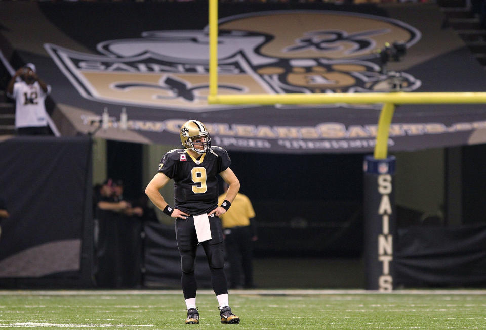 Shannon Sharpe said Drew Brees won't get the respect of his teammates again. (Photo by Matthew Sharpe/Getty Images)