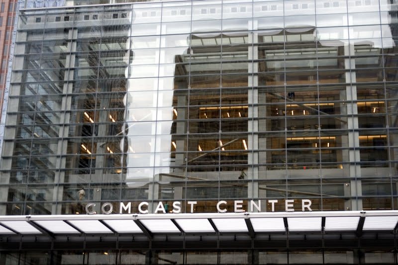 The Comcast Center in downtown Philadelphia is seen on December 3, 2009, as Comcast Corp. agreed to take majority-ownership of NBC Universal from General Electric Corp. in a complex deal valued at more than $30 billion. File Photo by John Anderson/UPI