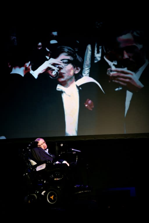 British theoretical physicist professor Stephen Hawking gives a lecture entitled: "A Brief History of Mine" during the Starmus Festival on the Spanish Canary island of Tenerife on June 29, 2016