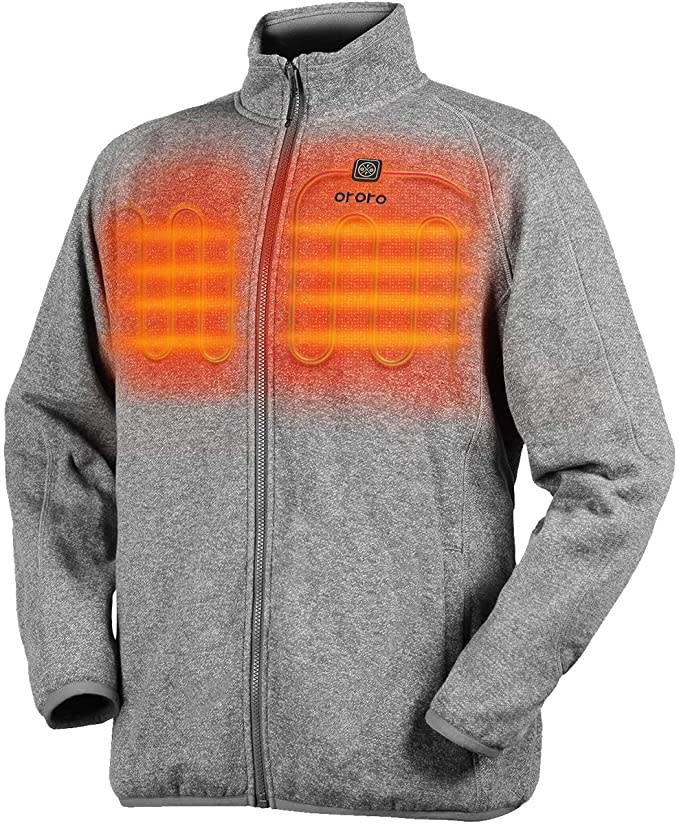 Men’s Heated Jacket-Full Zip Fleece. Image via Amazon.