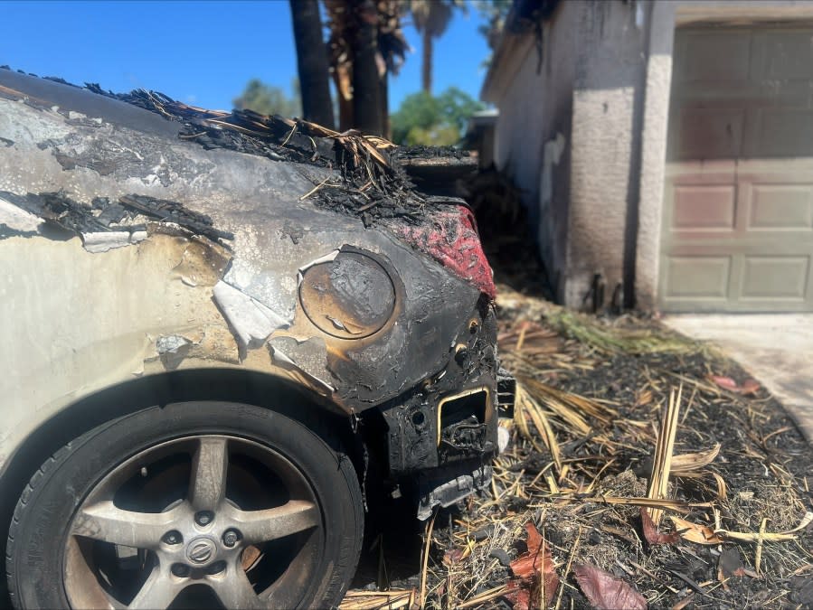 Las Vegas Fire and Rescue responded to several reports of a fire in a central Las Vegas valley neighborhood early Wednesday morning.