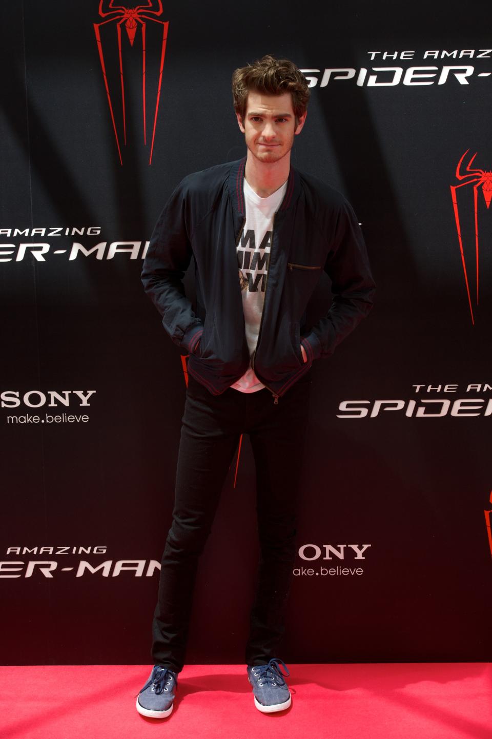 MADRID, SPAIN - JUNE 21: Actor Andrew Garfield attends "The Amazing Spider-Man" photocall at Villamagna Hotel on June 21, 2012 in Madrid, Spain. (Photo by Carlos Alvarez/Getty Images)