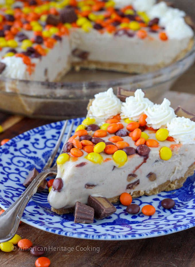 Peanut Butter Reese's Ice Cream Pie