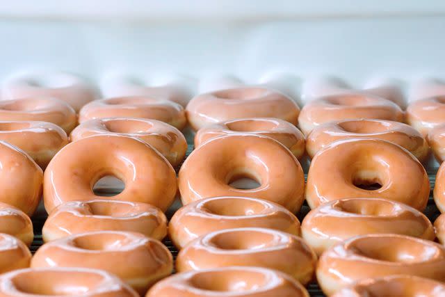 <p>Krispy Kreme</p> Krispy Kreme original glazed doughnut.