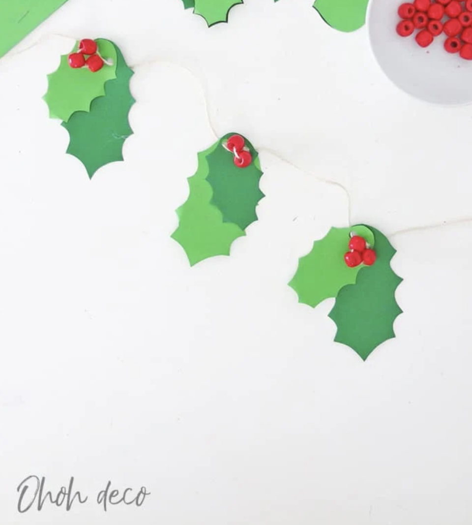 Holly Christmas Garland