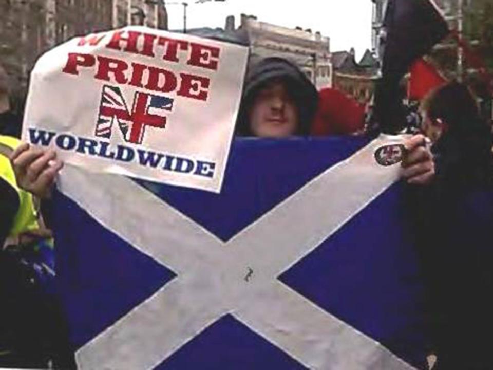 Peter Morgan at the 2015 White Pride Worldwide Rally in Manchester: COPFS