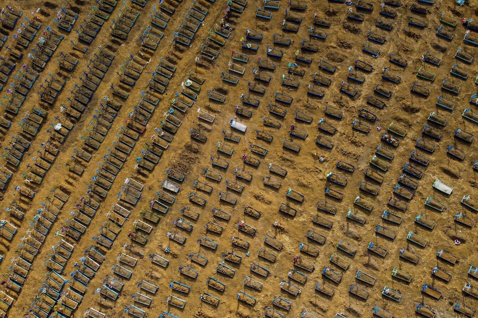 Pictured are thousands of graves at Nossa Senhora Aparecida cemetery. 