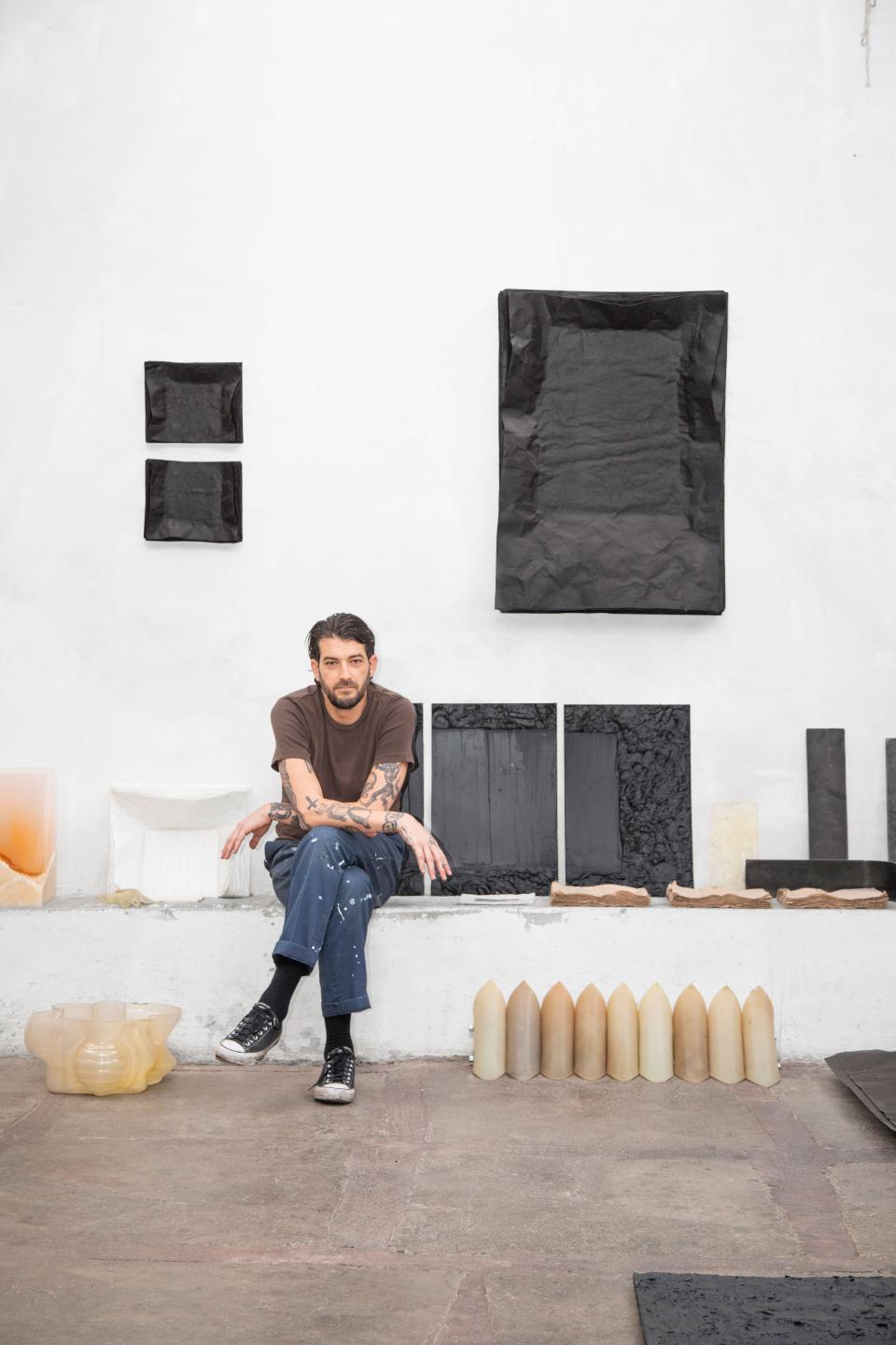 “Part of moving here was the chance to do more working and building with my hands,” says Brian Thoreen, the California-born designer and artist, who arrived in Mexico City almost three years ago after making his name in Los Angeles. “I just felt better here, more alive.” He has since gotten back to his fabrication roots, experimenting with industrial materials like rubber, silicone, tar paper, and wood glue. Along the way, he and some friends founded Masa, a traveling exhibition program, in response to the city’s growing art-and-design scene. “There are some common threads here,” he explains. “The materials, the processes, the influence of local architecture. When you fall in love with Mexico, you fall in love with that stuff.” brianthoreen.com