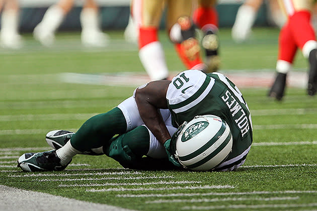 Jets WR Santonio Holmes has no timetable for his return from Lisfranc injury