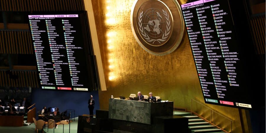 UN General Assembly votes on a resolution on Ukraine on February 23, 2023