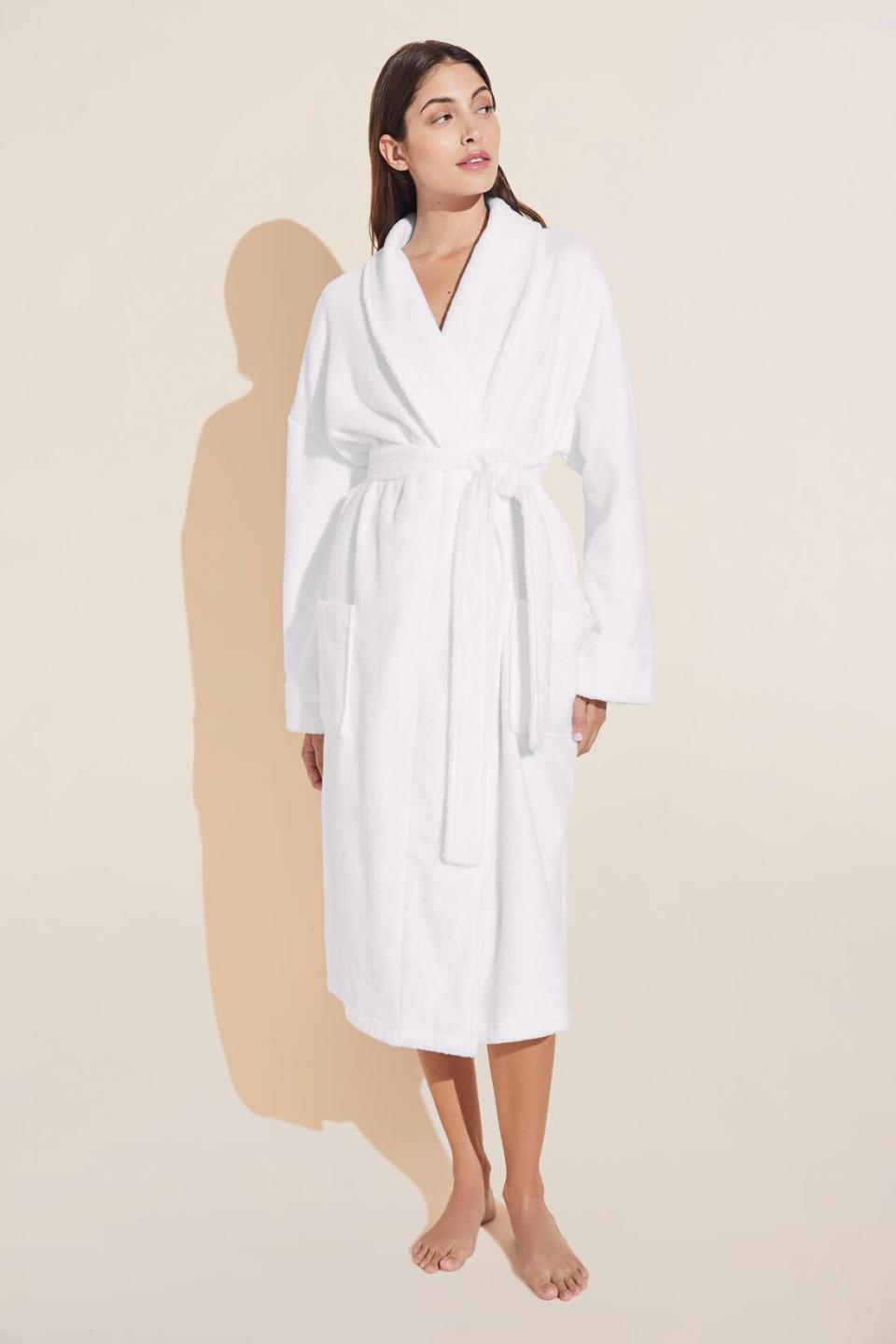 <p><a href="https://go.redirectingat.com?id=74968X1596630&url=https%3A%2F%2Feberjey.com%2Fproducts%2Fterry-unisex-long-robe-white&sref=https%3A%2F%2Fwww.harpersbazaar.com%2Ffashion%2Ftrends%2Fg38324456%2Fbest-terrycloth-bathrobes%2F" rel="nofollow noopener" target="_blank" data-ylk="slk:Shop Now;elm:context_link;itc:0;sec:content-canvas" class="link ">Shop Now</a></p><p>Terry Robe</p><p>eberjey.com</p><p>$225.00</p>