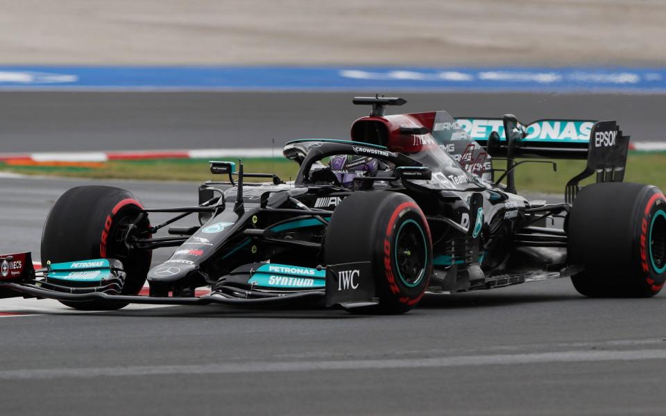 Formula One F1 - Turkish Grand Prix - Intercity Istanbul Park, Istanbul, Turkey - October 9, 2021 Mercedes' Lewis Hamilton during qualifying - REUTERS