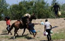 Migrants seeking asylum in the U.S. in Ciudad Acuna, Mexico