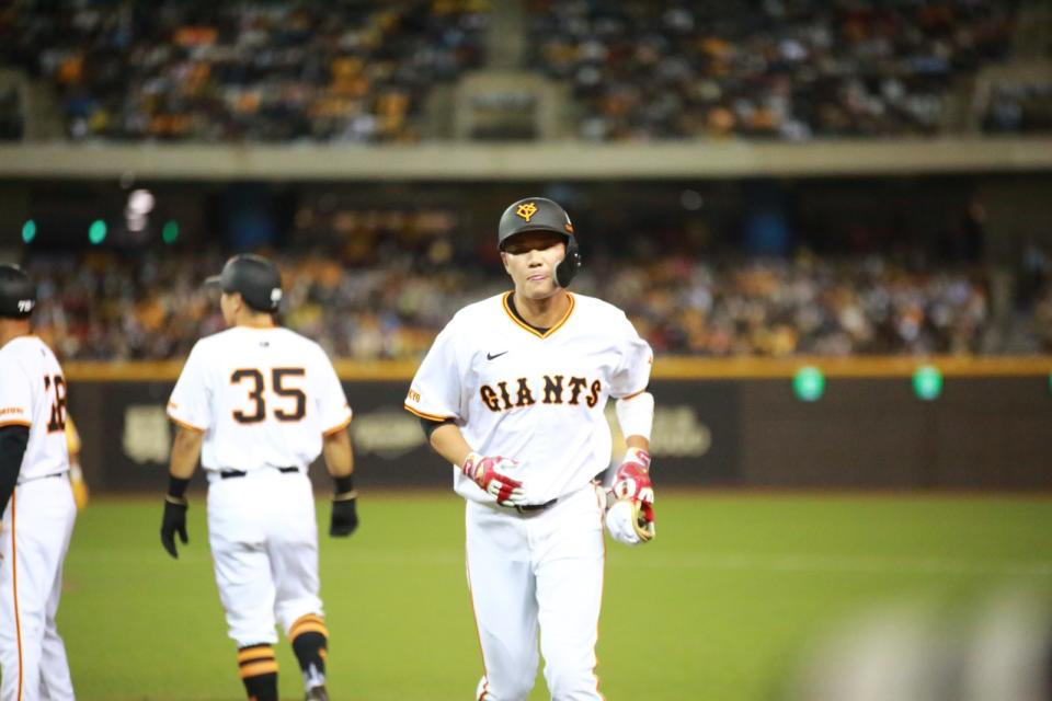 讀賣巨人隊球星坂本勇人。林建嘉攝