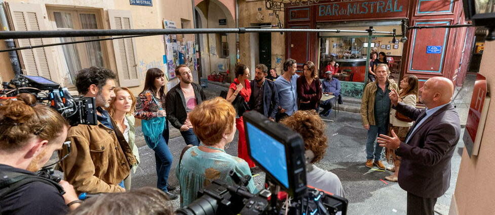 Sur le tournage de l'ultime prime de « Plus belle la vie » dans les studios de la Belle de Mai à Marseille, début septembre 2022.  - Credit:SPEICH Frédéric / MAXPPP / PHOTOPQR/LA PROVENCE