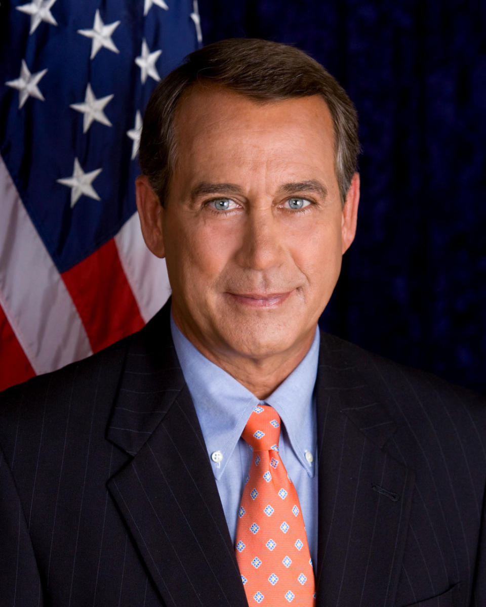 Boehner's striking blue eyes are perhaps the most unusual pair in Congress. Also, his skin is orange.