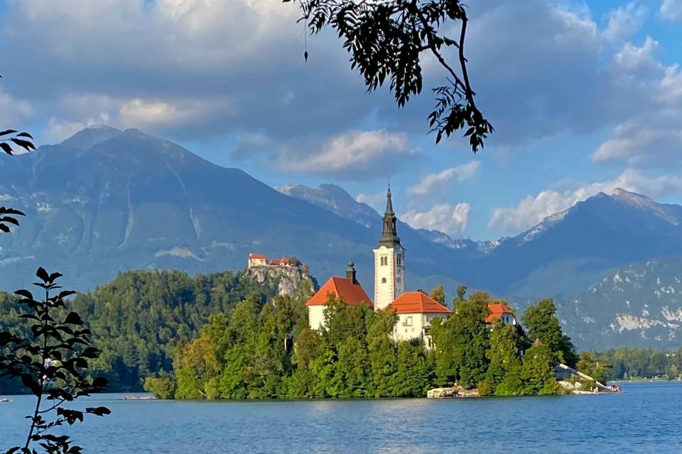 Tom Catanese took this photo of the Assumption of Mary Church, located on an island in Lake Bled, Slovenia, during his 2,000-mile bicycle trip through the Balkans region of Europe.