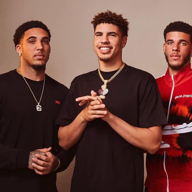 球家三兄弟，左起LiAngelo、LaMelo、Lonzo。（圖／翻攝自IG Lonzo Ball）