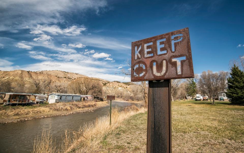 'Keep Away' Sign Along the Colorado River