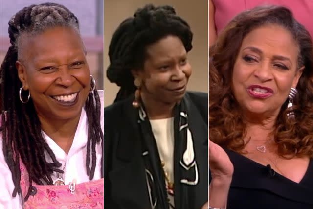 <p>ABC (2); NBC</p> Whoopi Goldberg on 'The View' ; Goldberg on 'A Different World' ; Debbie Allen on 'The View'