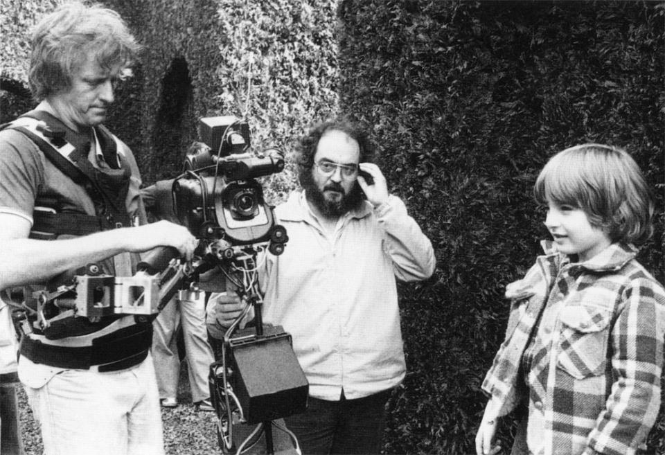 Garrett Brown and Stanley Kubrick shooting "The Shining"