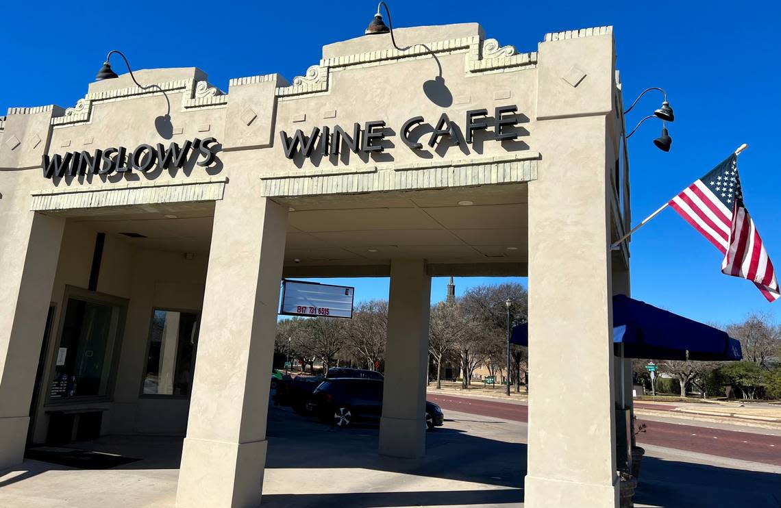 Winslow’s Wine Cafe is in a former gas station on Camp Bowie Boulevard.