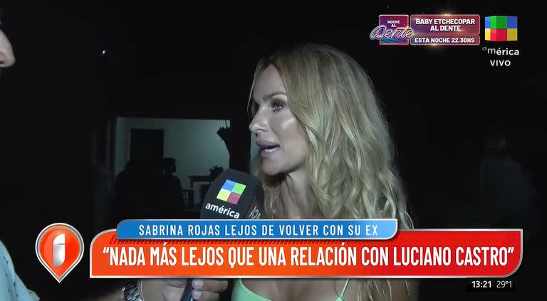 Sabrina Rojas sobre una posible reconciliación con Luciano Castro (Foto: Captura TV)