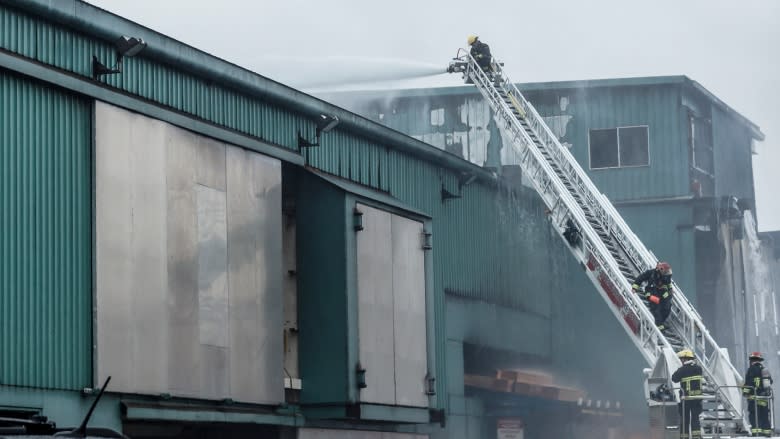 Fire contained, 3 workers treated at large sawmill blaze in south Vancouver