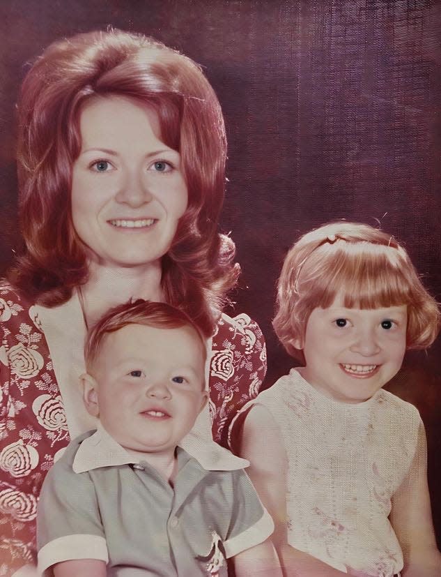 Janis Sanders pictured with her children: James, left, and Dena Sanders