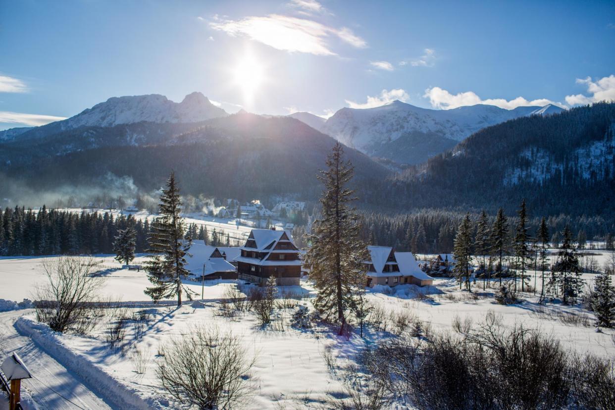 Zakopane, with a backdrop of the Tatra Mountains, in winter: Shutterstock