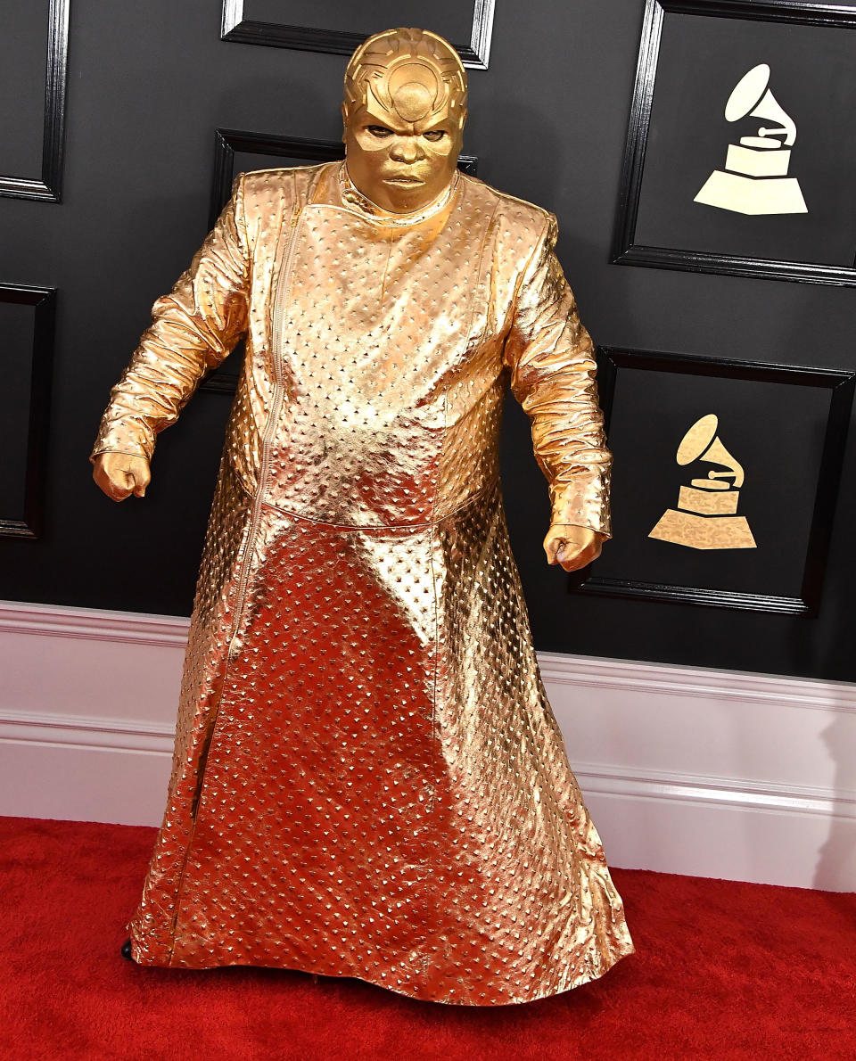 LOS ANGELES, CA - FEBRUARY 12:  Gnarly Davidson, CeeLo Green arrives at the 59th GRAMMY Awards on February 12, 2017 in Los Angeles, California.  (Photo by Steve Granitz/WireImage)