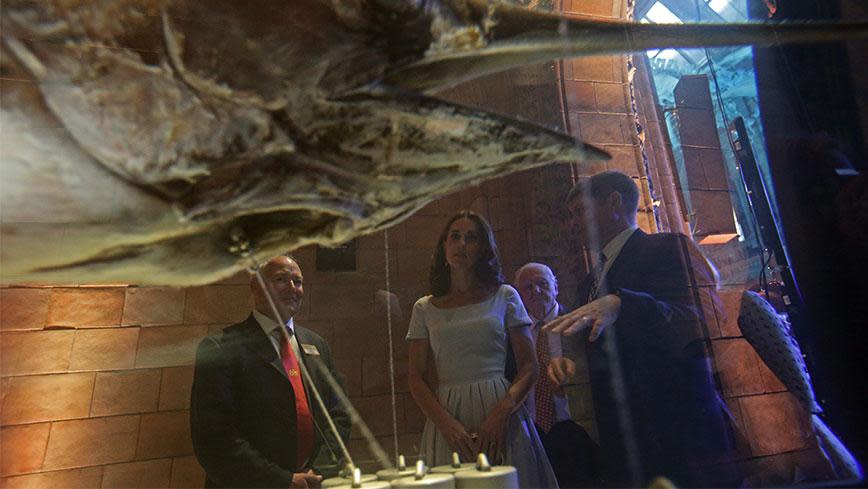 The Duchess wandered the museum along with Sir David Attenborough.